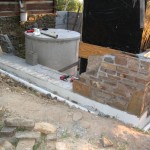 The cistern in place